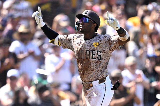 자유계약선수(FA)가 된 주릭슨 프로파가 애틀란타 브레이브스와 3년 4200만달러에 계약했다. 사진은 2024시즌 샌디에이고 파드리스에서 활약한 주릭슨 프로파의 모습. /사진=로이터