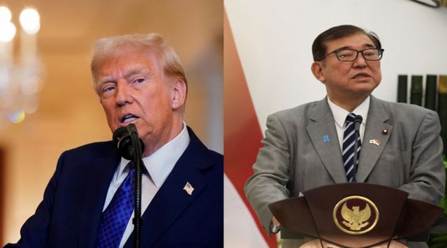 도널드 트럼프 미국 대통령과 이시바 시게루 일본 총리가 다음달 7일 정상회담 개최를 두고 최종 조율에 들어갔다. 사진은 (왼쪽) 트럼프 대통령이 지난 29일(현지시각) 미국 워싱턴D.C 백악관에서 레이컨 라일리법에 서명 행사에서 연설하는 모습. (오른쪽) 이시바 총리가 지난 11일(현지시각) 인도네시아 보고르 대통령궁에서 열린 기자회견에서 연설하는 모습. /사진=로이터