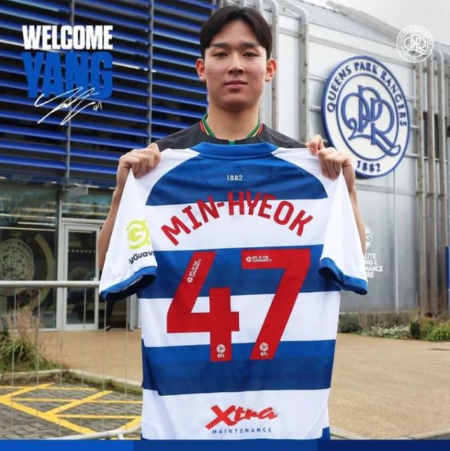 축구선수 양민혁이 영국 2부리그 소속 퀸즈파크 레인저스(QPR)로 임대 이적했다. 사진은 양민혁의 모습. /사진=뉴시스(QPR 구단 SNS 캡처) 