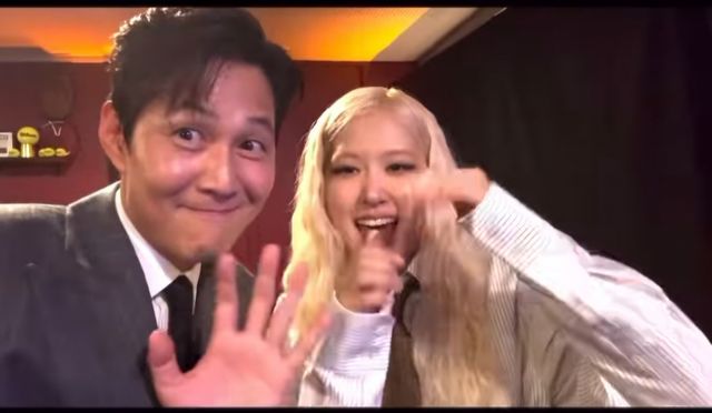 배우 이정재가 프랑스 자선행사 참석 인증샷을 공개했다. 사진은 이정재(왼쪽)와 걸그룹 블랙핑크 멤버 로제의 모습. /사진=이정재 인스타그램