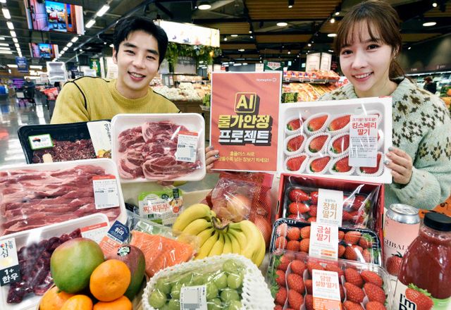 을사년 새해를 맞아 백화점과 대형마트, 편의점 등 유통 업계가 다양한 할인 행사를 마련했다. 사진은 홈플러스 2025 AI 물가안정 프로젝트 행사. /사진=홈플러스
