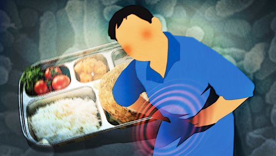 식당에서 점심을 먹던 손님들이 단체로 구토 증상을 보여 관계당국이 현장 조사에 나섰다. /삽화=머니투데이