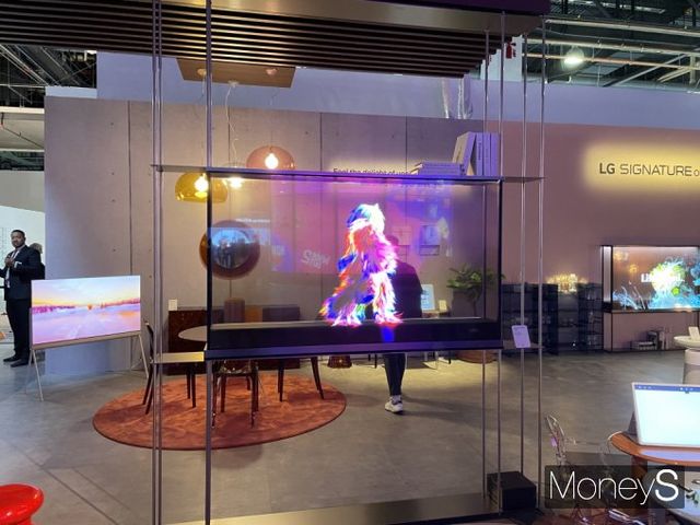 LG전자가 CES 2025에서 선보인 77형 LG 시그니처 올레드 T. / 사진=이한듬 기자
