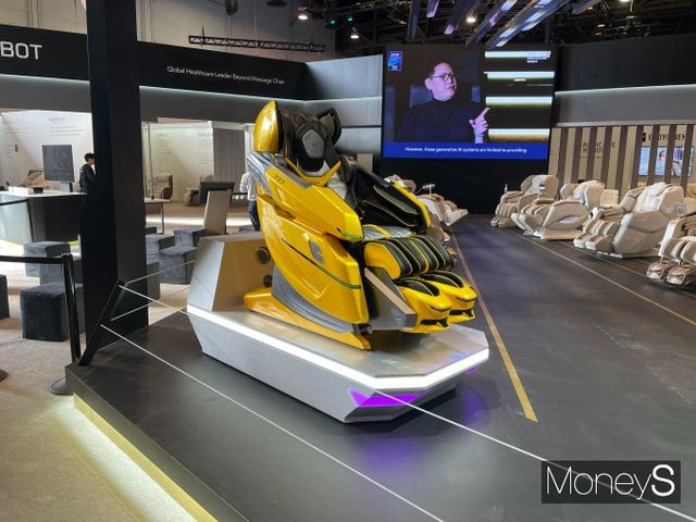 바디프랜드가 'CES 2025'에 전시한 AI헬스케어로봇 733. / 사진=이한듬 기자