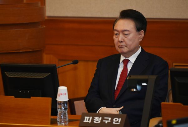 대구·경북 지역의 윤석열 대통령 지지율이 60%에 육박했다. 사진은 윤석열 대통령이 탄핵 심판 6차 변론에 출석한 모습. /사진=뉴시스(공동취재단)