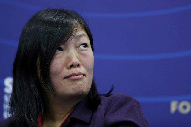 러시아에서 가장 부유한 여성으로 유명한 고려인 타티야나 김이 지난 11일(이하 현지시각) 남편과 이혼했다. 사진은 타티야나 김이 2021년 6월3일 러시아 상트페테르부르크에서 열린 상트페테르부르크 국제경제포럼(SPIEF)에 참석한 모습. /사진=로이터 