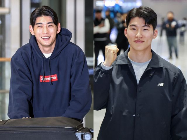 현지 매체가 이정후와 김혜성 모두 개막전 선발 라인업에 들 것을 예상했다. 사진은 인천국제공항을 떠나 미국으로 출국하는 이정후(왼쪽)와 김혜성의 모습. /사진=뉴스1