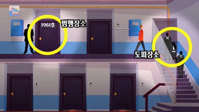 2011년 2월16일 인도네시아 특사단 숙소에 대한민국 국가정보원이 침입했다가 발각됐다. 사진은 괴한들의 도주경로./사진=유튜브 '티슈박스' 갈무리