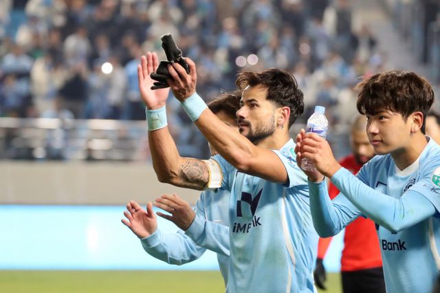 8시즌 연속 개막전에서 패배한 대구FC가 강원FC를 꺾고 승리했다. 사진은 지난 16일 대구iM뱅크PARK에서 열린 '하나은행 K리그1 2025' 대구FC와 강원FC에서 역전골을 터트린 세징야의 모습. /사진=뉴스1