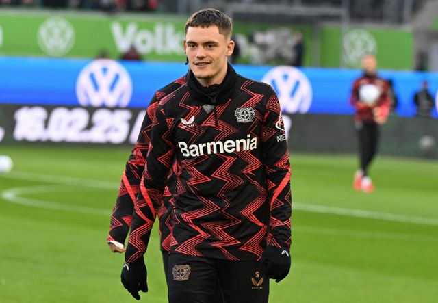 맨체스터시티가 팀의 핵심 미드필더 케빈 데 브라위너의 대체자로 플로리안 비르츠를 노린다. 사진은 2024-25시즌 바이엘 레버쿠젠에서 활약한 플로리안 비르츠의 모습. /사진=로이터