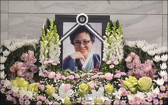 배우 김지영의 8주기가 돌아왔다. 사진은 지난 2017년 2월 서울 서초구 반포동 가톨릭 대학교 서울 성모병원에 마련된 고 김지영의 빈소. /사진=머니투데이 