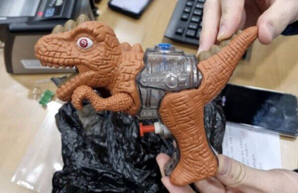 대낮에 장난감 물총을 들고 은행강도 행각을 벌이다 2분 만에 붙잡힌 30대 남성이 검찰로 넘겨졌다. /사진=뉴스1(부산 기장경찰서 제공)