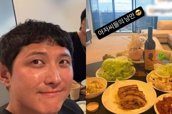 황재균은 직접 요리한 고기와 김치 등으로 외국에서 한식을 챙겨먹으며 건강한 근황을 전했다. /사진=황재균 인스타그램