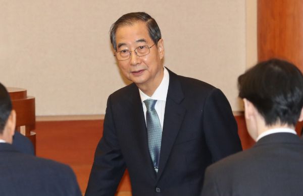 한덕수 국무총리의 탄핵심판 사건 첫 변론기일이 90분 만에 종결됐다. 사진은 한덕수 국무총리가 탄핵심판 1차 변론기일에 출석한 모습./사진=뉴스1