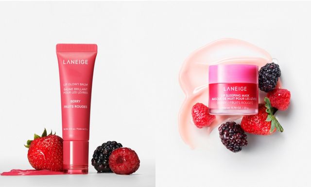 라네즈 립 라인 대표 제품인 립 글로이 밤(왼쪽)과 립 슬리핑 마스크가 지난해 아마존 블랙프라이데이&사이버먼데이 기간 립밤 카테고리에서 나란히 1·2위를 차지했다. /사진=아모레퍼시픽