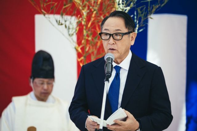 토요타 아키오 토요타자동차 회장이 자동차 메이커들의 꿈 '토요타 우븐시티' 1단계 건축을 끝내고 1기 준공식을 열었다. /사진=토요타