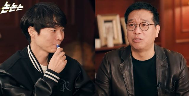 원정도박·뎅기열 논란의 신정환과 각종 송사에 휘말렸던 강병규가 '김건모 스캔들'을 연예계 최악의 스캔들로 선정했다. /사진=채널고정해 논논논 유튜브 캡처