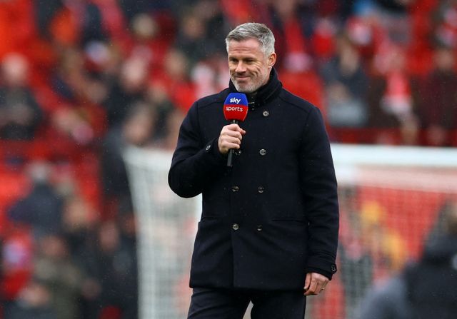 제이미 캐러거가 아프리카 네이션스컵을 무시하는 발언을 해 논란이 됐다. 사진은 지난해 3월10일 리버풀 안필드에서 열린 리버풀과 맨체스터 시티의 경기를 중계하기 위해 나선 제이미 캐러거의 모습. /사진=로이터