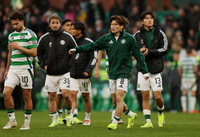 셀틱FC의 특급 조커 양현준이 시즌 3호골을 성공시키며 활약했다. 사진은 지난해 10월19일(현지시각) '2024-25 스크틀랜드 프리미어십(SPFL)' 셀틱과 에버딘의 경기를 마친 양현준(오른쪽)의 모습. /사진=로이터