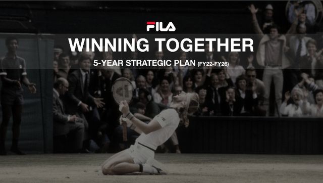 휠라홀딩스가 미스토홀딩스로 사명을 변경하는 안을 다음달 정기주주총회에서 논의한다. /사진=휠라홀딩스 IR사이트 5개년 목표 자료 캡처