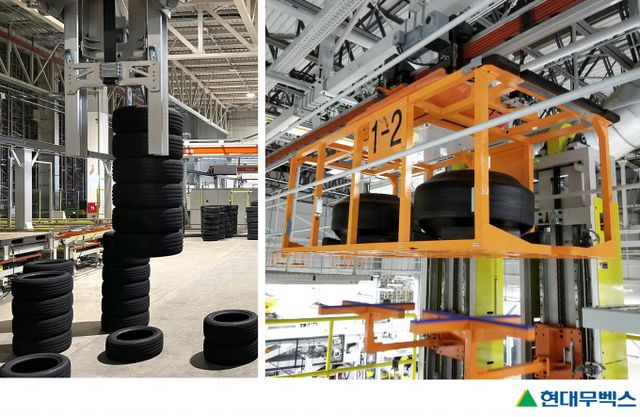 현대무벡스가 창사 이래 처음으로 독일 하노버 ‘타이어 엑스포 2025’에 참가해 타이어 공정 물류 자동화 시스템을 선보인다. / 사진=현대무벡스