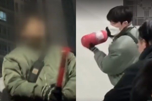 지난달 19일 서울서부지방법원 폭동 과정에서 소화기 등을 이용해 법원의 유리창과 문 등을 파손하며 일명 '녹색점퍼남'으로 불리던 남성이 경찰에 체포된 것으로 확인됐다,. /사진=JTBC 영상캡처