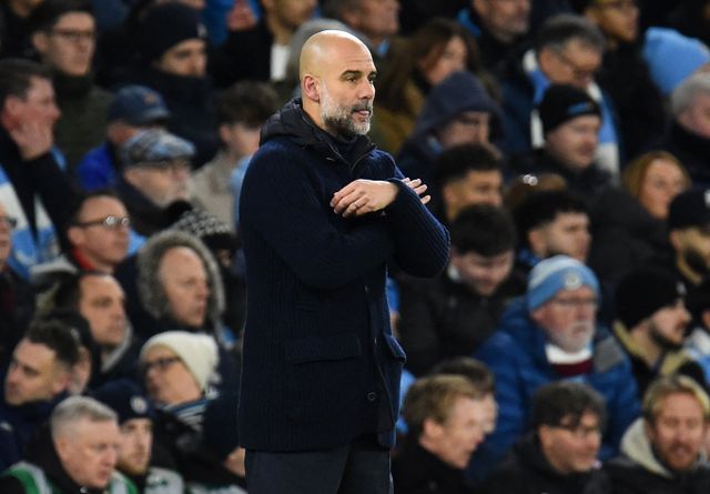 맨체스터 시티가 겨울 이적 시장에만 약 3100억원을 사용했다. 사진은 2024-25시즌 맨체스터 시티를 지휘하는 팹 과르디올라 감독의 모습. /사진=로이터