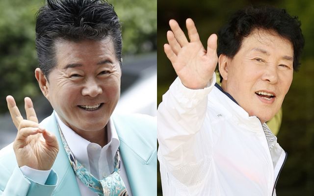 가수 태진아가 절친했던 선배 가수 송대관의 사망 소식에 슬퍼하며 고인을 추억했다. 사진은 KBS 가요프로그램 출근길 왼쪽부터 태진아와 송대관 모습. /사진=뉴스1