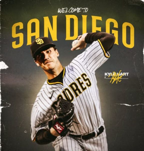 NC다이노스 출신 투수 카일 하트가 지난 8일 샌디에이고 파드리스 입단 후 첫 등판을 마쳤다. /사진=샌디에이고 파드리스 인스타그램 캡처