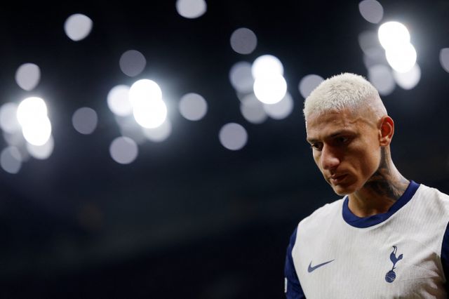 토트넘 홋스퍼 공격수 히샬리송이 이적 시장에 나왔다. 사진은 2024-25시즌 토트넘 홋스퍼에서 활약 중인 히샬리송의 모습. /사진=로이터