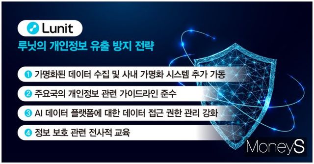 사진은 루닛의 개인정보 유출 방지 전략. /그래픽=김은옥 기자
