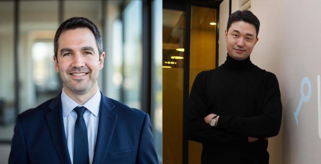 크레이그 헤드필드 볼파라 CEO(왼쪽), 서범석 루닛 대표. /사진=루닛, 머니투데이