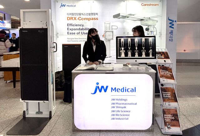 JW메디칼이 대한영상의학기술학회 춘계학술대회에 참석했다. 사진은 대한영상의학기술학회 춘계학술대회 JW메디칼 부스. /사진=JW메디칼
