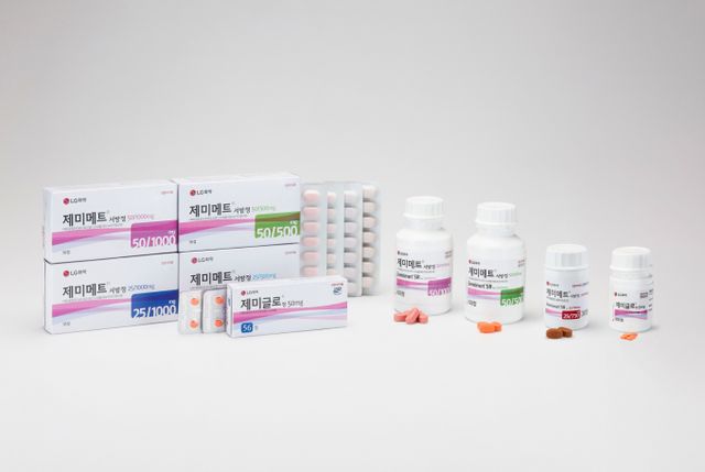 LG화학 제미글로가 누적 판매액 1조원을 넘겼다. 사진은 LG화학 당뇨약 제미글로 제품군. /사진=LG화학