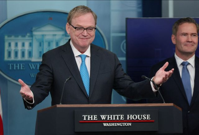 미국 정부가 상호 관세 시행을 앞두고 무역적자 대표 국가 중 하나로 한국을 거명했다. 사진은 케빈 해셋 미국 백악관 국가경제위원회(NEC) 위원장이 지난달 20일(현지시각) 미국 워싱턴D.C 백악관에서 기자회견 중인 모습. /사진=로이터 