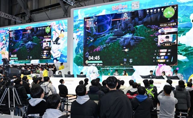 하반기(7~12월)에는 장르와 플랫폼의 다양화에 더욱 박차를 가할 예정인 가운데 출시 라인업은 ▲The RED: 피의 계승자 ▲일곱 개의 대죄: 오리진 ▲몬길: 스타다이브 ▲프로젝트 SOL ▲나 혼자만 레벨업:어라이즈로 포진됐다. 사진은 2023년 지스타에서 '일곱개의 대죄 오리진' 인플루언서 대전이 열린 모습. /사진=넷마블 제공