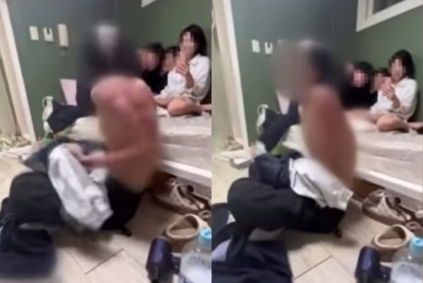 대전에서 10대 가출 청소년들이 남자 중학생을 감금·폭행하고 이를 SNS로 생중계한 사건이 발생했다. 사진은 가출팸이 남자 중학생을 괴롭히는 모습. /사진=JTBC '사건반장' 캡처