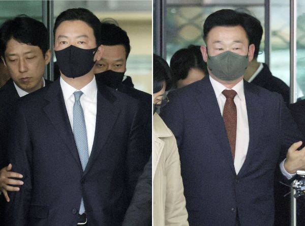 윤석열 대통령 체포를 방해한 혐의를 받는 김성훈 대통령경호처 차장과 이광우 본부장의 영장실질심사가 2시간 만에 끝났다. 사진은 윤석열 대통령 체포 방해 혐의를 받는 김성훈 대통령경호처 차장과(왼쪽) 이광우 경호본부장 모습. /사진=뉴시스