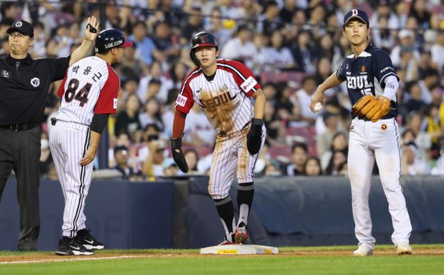 박해민이 KBO리그 최초로 12시즌 연속 20도루 기록에 도전한다. 사진은 2024시즌 LG트윈스에서 활약한 박해민의 모습. /사진=뉴시스