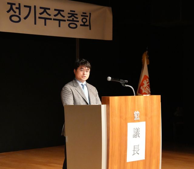 이창재 대웅제약 대표가 26일 정기 주주총회를 통해 지난해 성과 등을 언급했다. 사진은 이날 주총에 참석한 이 대표. /사진=대웅제약