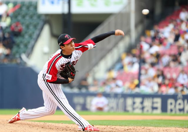 4연승 중인 LG트윈스가 송승기를 선발 투수로 예고했다. 사진은 LG트윈스에서 활약한 송승기의 모습. /사진=뉴시스