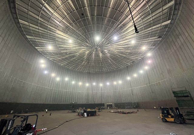 광양 제2LNG터미널 7호기 탱크 내부. /사진=포스코