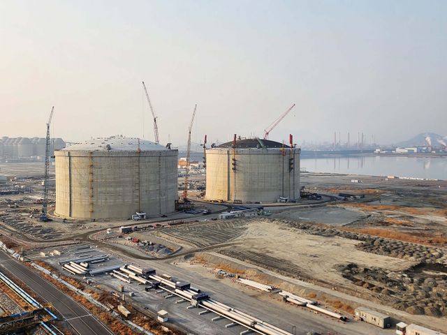 광양 제2LNG터미널 건설현장. /사진=포스코