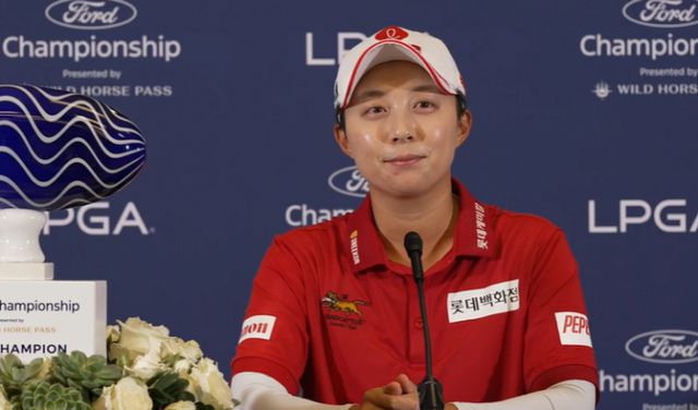 김효주가 미국여자프로골프(LPGA) 투어 포드 챔피언십에서 역전 우승을 차지했다. 사진은 31일(한국시각) 미국 애리조나주 챈들러 월윈드 골프클럽에서 열린 LPGA 투어 포드 챔피언십에서 역전 우승을 차지한 김효주 선수가 인터뷰를 하고 있는 모습. /사진=미국여자프로골프(LPGA) 공식 홈페이지 캡처