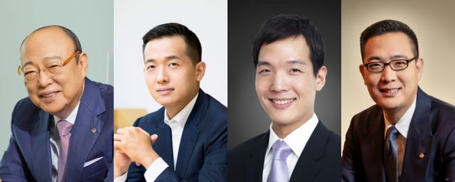 김승연 한화그룹 회장이 자신이 보유한 (주)한화 지분 일부를 아들에게 증여했다. 사진 왼쪽부터 김승연 회장, 김동관 부회장, 김동원 사장, 김동선 부사장. /사진=한화