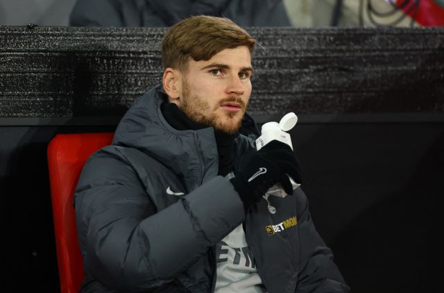 토트넘 홋스퍼가 올시즌 부진한 티모 베르너에 대한 완전 이적 옵션을 포기했다. 사진은 2024-25시즌 토트넘 홋스퍼에서 활약한 티모 베르너의 모습. /사진=로이터