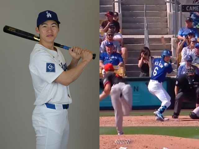 타격부진에 빠진 김혜성이 소중한 내야 안타를 추가했다. 사진은 LA다저스에서 활약 중인 김혜성이 지난 2일 시범경기 첫 홈런을 터트리는 모습. /사진=로이터·LA다저스 인스타그램 캡처