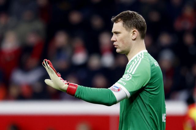 바이에른 뮌헨의 주전 골키퍼 마누엘 노이어가 골 세리머니 중 부상을 당했다. 사진은 2024-25시즌 바이에른 뮌헨에서 활약 중인 마누엘 노이어의 모습. /사진=로이터