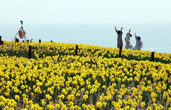 11일 전국 대체로 맑고 낮 최고 기온이 25도까지 오르며 따뜻하겠다. 사진은 포근한 봄 날씨를 보인 9일 부산 남구 오륙도해맞이공원 모습. /사진=뉴시스