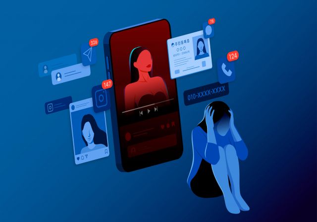 여성가족부가 10일 발표한 '2024 디지털성범죄 피해자 지원 보고서'에 따르면 딥페이크 성범죄 피해 규모는 전년 대비 3배 이상 증가했으며 그 중 10·20대가 92%를 차지했다. /삽화=이미지투데이